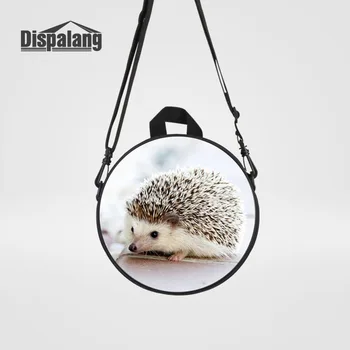 

Dispalang Cute Kids School Bag Hedgehog Printing Small Messenger Bag Boys Girls Small Shoulder Bag Mini Round Bag School Bookbag