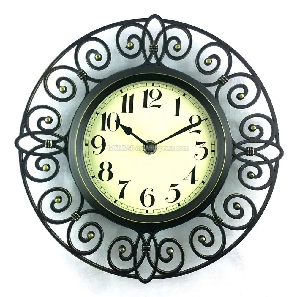 Buy 10 Inch Retro Wall Clock Glass Cover Numerical