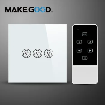 

MakeGood EU Standard Fan Switch Ceiling Fan Wall Control Switch with Touch Switch AC 110-250V/1000W for Ceiling Fan