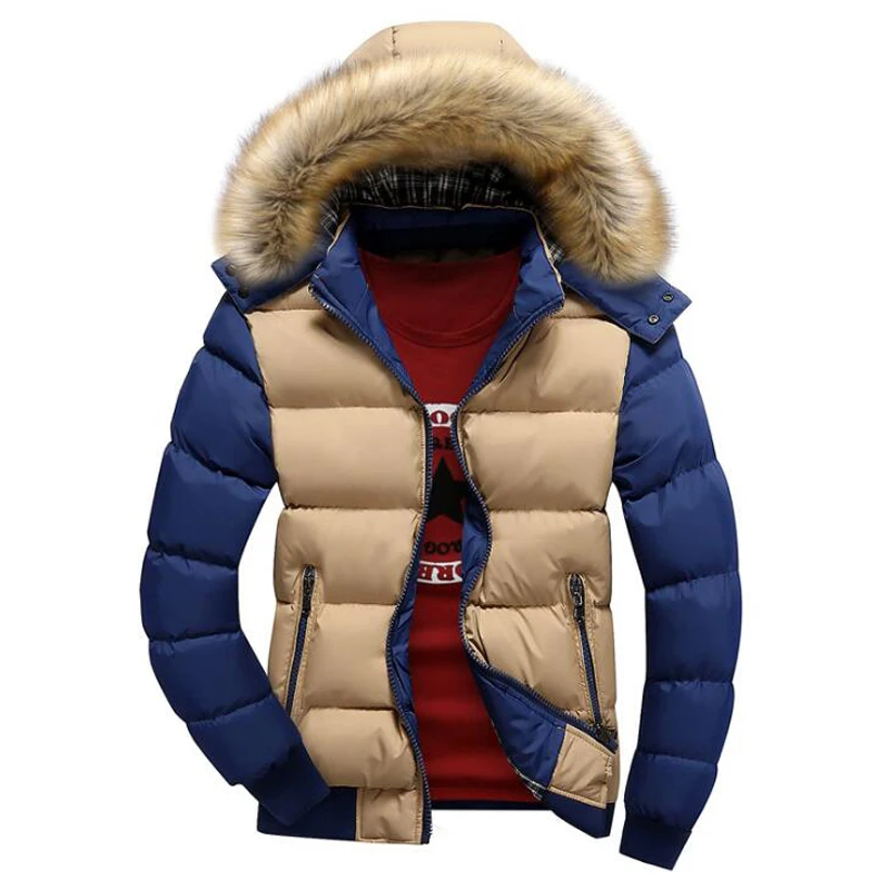 Мужские зимние теплые куртки-парки, мужские Модные повседневные Прямые многоцветные ветрозащитные утепленные куртки, хлопковые пальто с