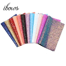 IBOWS 22 см* 30 см блестящая синтетическая кожа ткань массивные блестящие ткани вечерние украшения для свадьбы для самостоятельного изготовления бантов для волос материалы для сумок