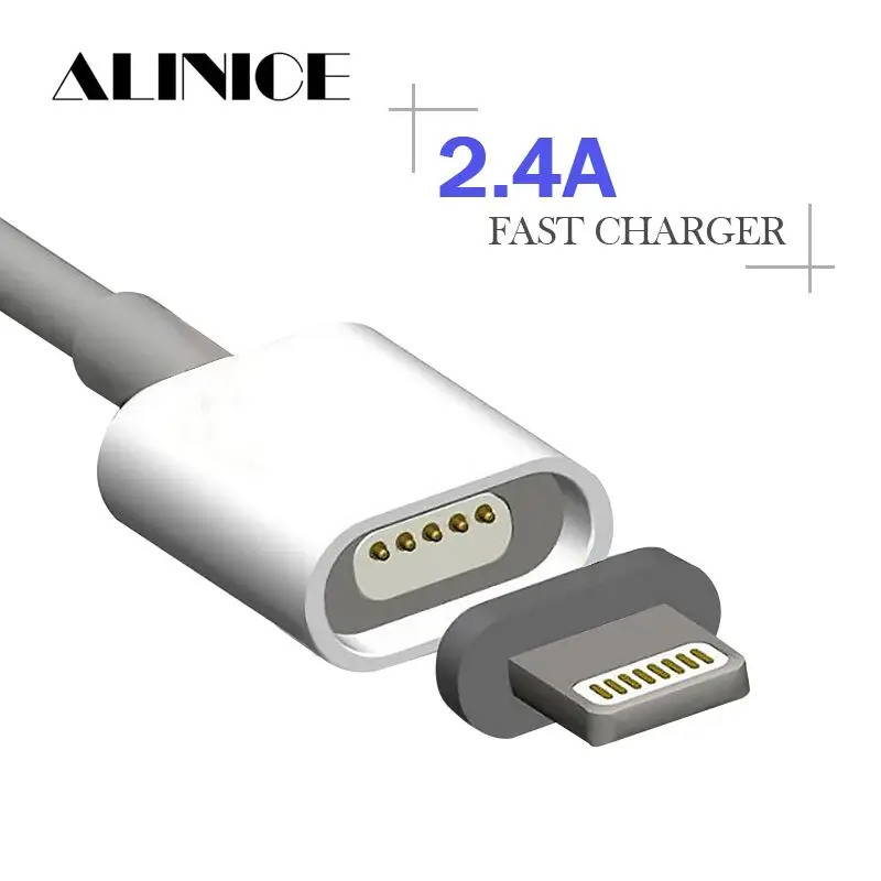 ALINICE 2 4A Magnetic Cable Micro Usb Data Cable for Apple iPhone 6s 7 Plus Charging