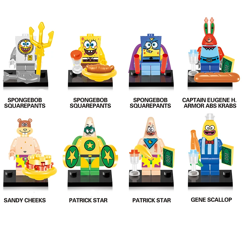 

Compatible LegoINGlys NinjaINGlys Spongebob figures DIY Children Gift Building Blocks Kids model bricks Toys wj0113