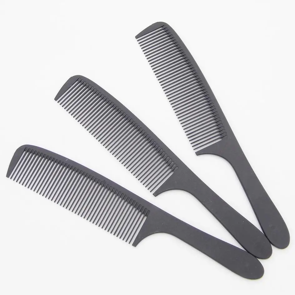 fishtail black plastic hair comb high quality, professional