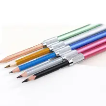 Лимит показывает 1 шт. металлический карандаш удлиненный расширитель держатель 6 цветов школьные офисные принадлежности обучения канцелярские принадлежности