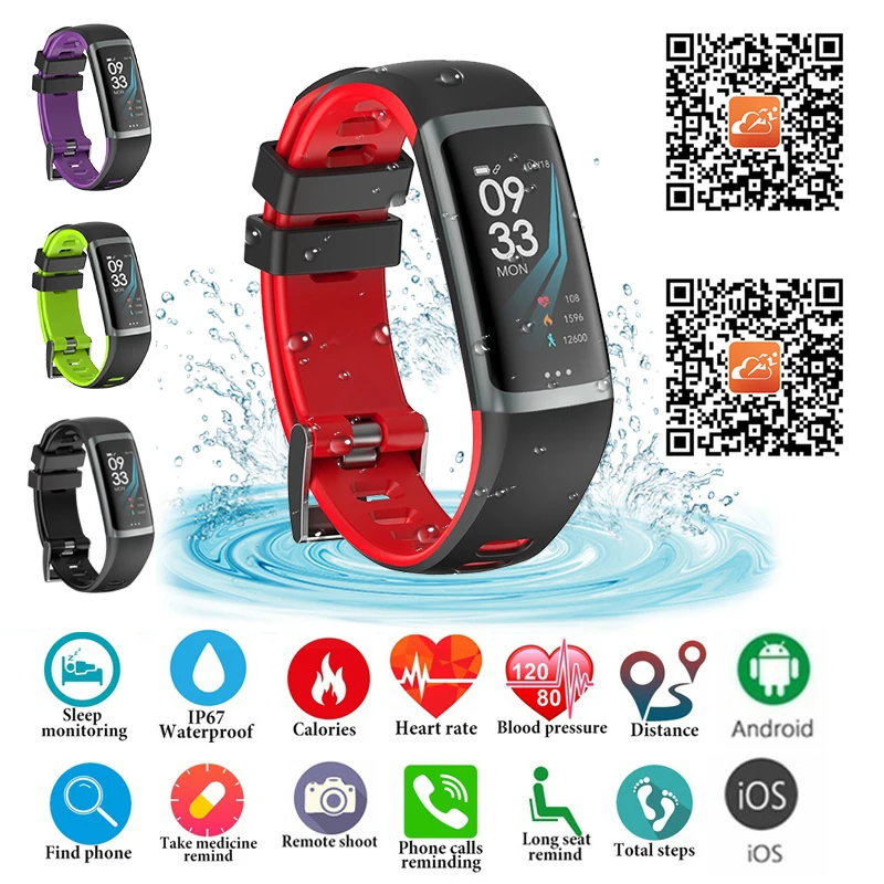 

Smart Band Fitness Bracelet Pedometer Heart Rate Blood Pressure Monitor Waterproof Fitness smart activity tracker For Xiaomi
