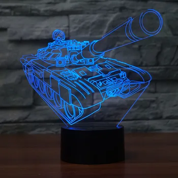 

Super Tank 7 Changing Colors 3d illusion night lamp