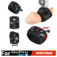 360 Degrees Wrist Mount Band Strap And Screw for Gopro Hero 2 3 3+ 4 Xiaomi Yi xiomi go pro SJ4000 Go pro Accessories