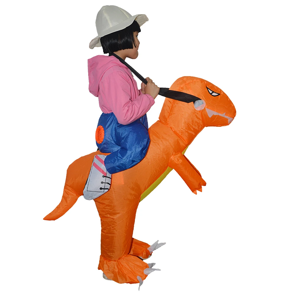 Prettyia Inflatable Dinosaur Riding Funny Costume Suit For Kids Halloween Party Outfits for compact storage
