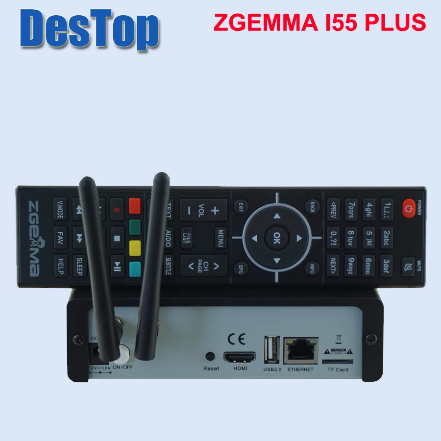 4K UHD IPTV Box ZGEMMA i55 1500 МГц четырехъядерный Linux OS E2 H.265/HEVC Multistream со встроенным WiFi