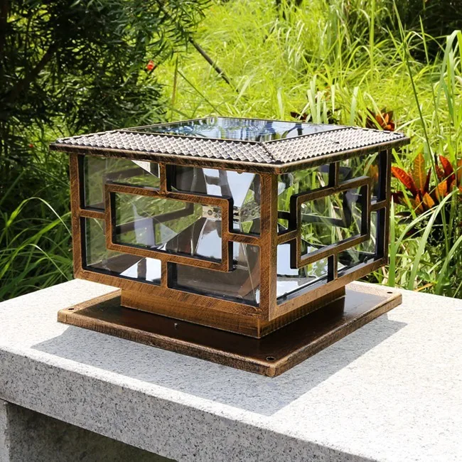 Lâmpada de Jardim Movido a Energia Led ao ar Livre Solar Decoração Pilar Lâmpada Portão Recarregável Jardim Luz Frete Grátis 1pc D30 * H25cm 14 D30 * h25cm led ao ar livre