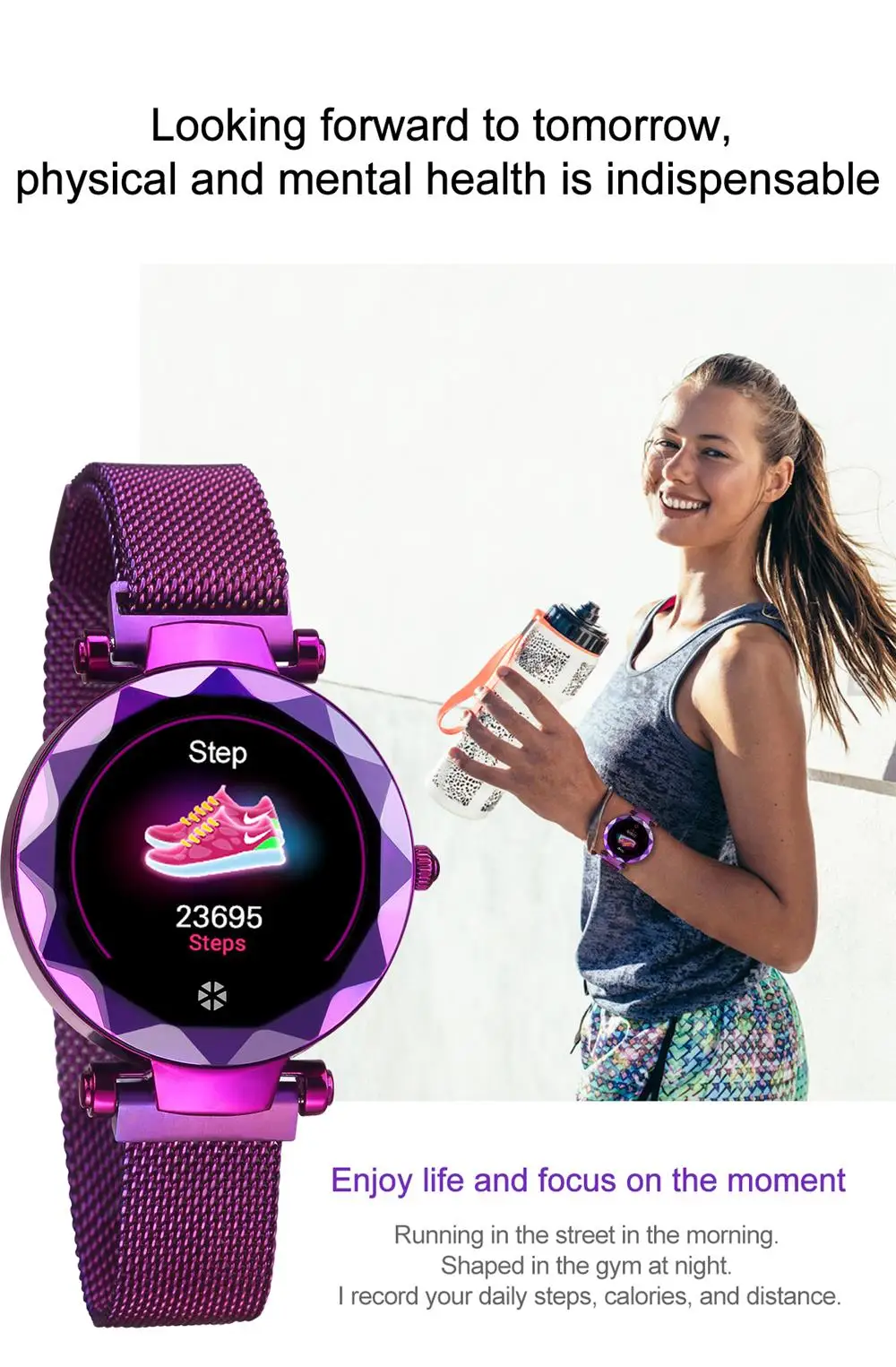 Greentiger модные HI18 женские Смарт-часы IP67 водонепроницаемый монитор сердечного ритма фитнес-трекер женские наручные часы женский браслет