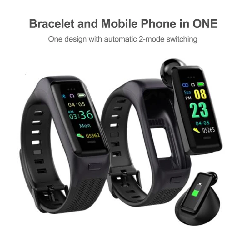 

New 2018 Smart Bracelet M8 Bluetooth Headset IPX7 Pedometer wristband Sleep Monitor for Android Ios Smart Phone Watch removable