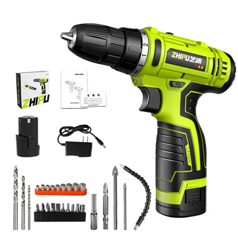 

12V Single Speed Cordless Drill Multi-Function Tools 1 Batteries Electric Mini Drill Cordless Screwdriver Home Tools Hand Drill