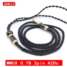Jcally 8strands супер прочная леска 200 ядра кабель для наушников MMCX для Shure SE215 A2DC Ls50 IE80 Im50 0,78 мм 2 pin для Уэстон TFZ W4r TF10 TF15