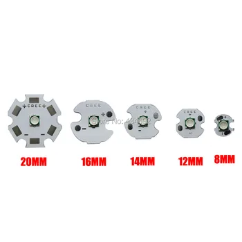 

3W Epileds 430NM - 435NM UV Purple Led Emitter Lamp Light On 8MM 12MM 14MM 16MM 20MM Aluminum PCB Board