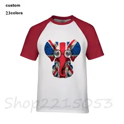 2019 уличная детская футболка с изображением слона в очках и Англия британская Флаг Великобритании Мужская забавная Футболка camisa мужская