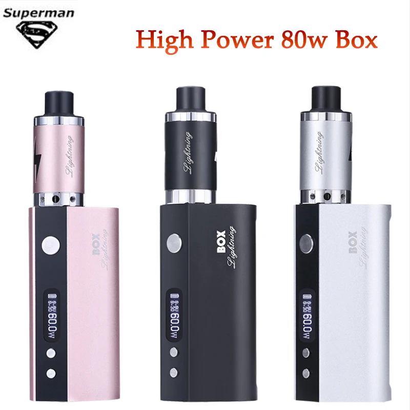 

SUB TWO Original BOX W-80w Vape Kit Built-in 2600mah Battery With LED Display Electronic Cigarette Huge Electronic Hookah Kit