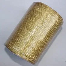 880 ярдов/партия 1/8 ''ширина 3 мм золотой серебряный край блестящая золотая лента Подарочная упаковка Золотые DIY аксессуары