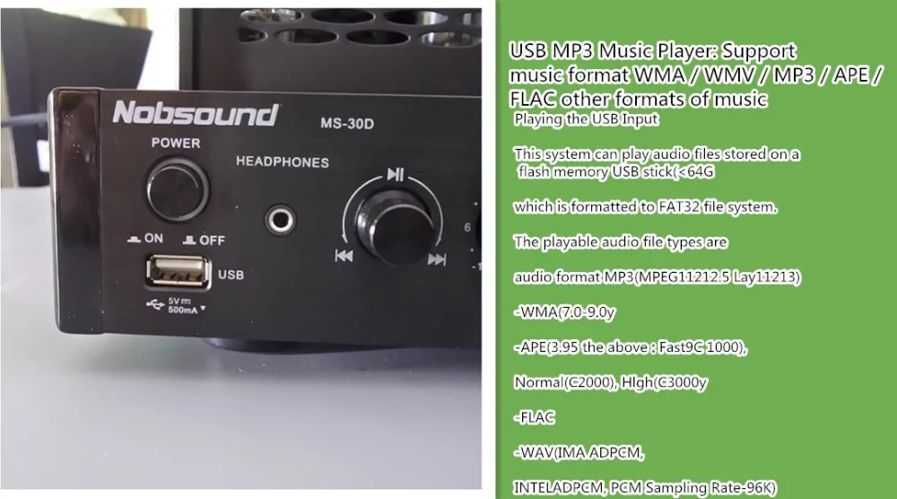 Nobsound MS-30D черный домашний книжная полка динамик профессиональный ламповый усилитель с Bluetoo поддерживает usb mp3 Воспроизведение музыки усилители