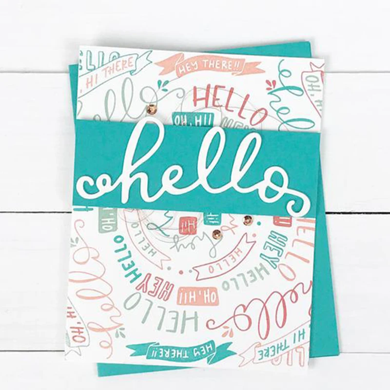 

Hello wreath background transparent clear stamp for DIY Scrapbooking/Card Making/Kids Christmas Fun Decoration Supplies