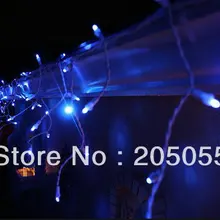 180 светодиодный 6 м занавеска из светодиодных лампочек сосульки лампы с хвостовой вилкой сосулька огни Рождественские Свадебные украшения-синий