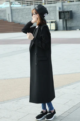 S m l xl XXL Весна корейский большой тонкий жилет приталенное пальто длинный жилет женский двубортный жилет с карманами - Цвет: 4