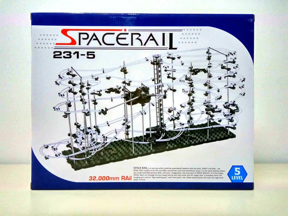 Уровень 5 (231-5) Spacerail, горки, Spacerail, DIY игрушки строительные блоки, бесплатная доставка