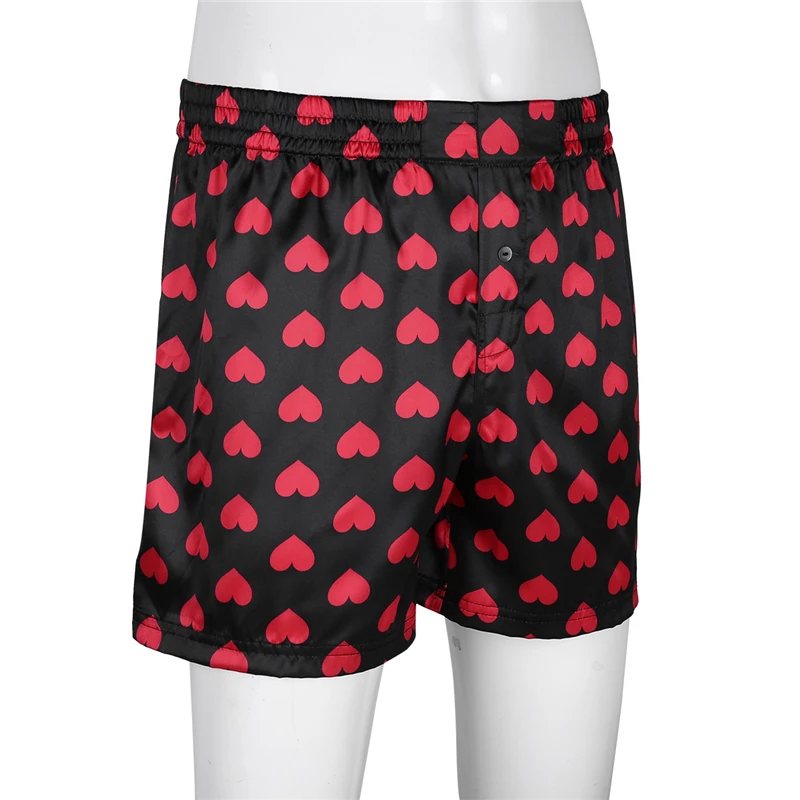 Summer Clothes 2018 Mens Cute Love Heart Print Classic Soft Boxer Shorts Lightweight Loose Outfit Lounge Shorts for Beach Party 3
