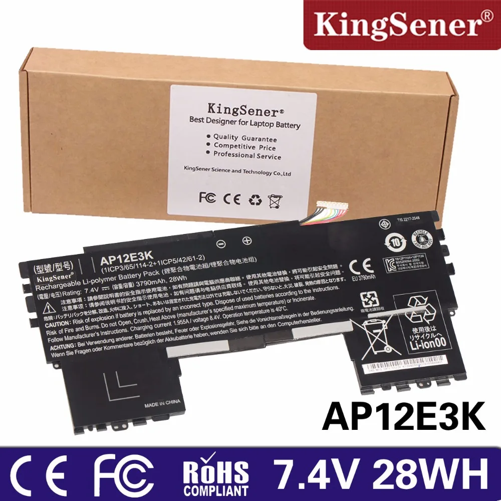 

KingSener New Laptop Battery AP12E3K for Acer Aspire S7 S7-191 Ultrabook 11" 1IPC3/65/114-2 7.4V 3790mAh/28WH