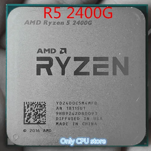 

AMD Ryzen 5 2400G R5 2400G 3.6 GHz Quad-Core Quad-Thread 65W CPU Processor YD2400C5M4MFB Socket AM4 Free Shipping