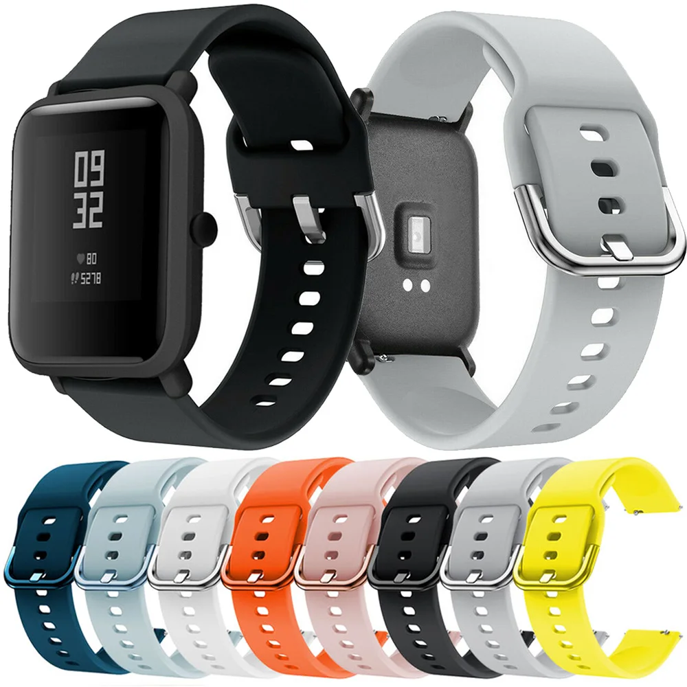 

Soft Silicone Sport Strap Band For Xiaomi Huami Amazfit Bip Youth Edition Smart Watch Replacement Bracelet 20mm Rubber Watchband