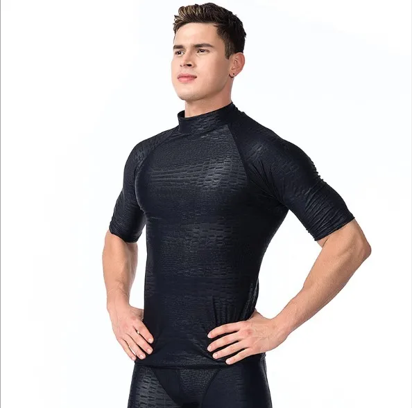 Uv 50+ rashguard для мужчин sbart плавательные рубашки sharkskin лайкра для серфинга Мужская черная плотная Рашгард УФ футболка одежда для серфинга рубашка с длинными рукавами