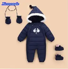 Down Cotton Baby Rompers Winter Thick Boys Costume Girls Warm Infant Snowsuit Kid Jumpsuit Children Outerwear Baby Wear 0-18m