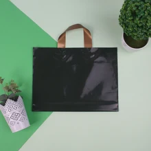 38x30x8 200 шт пластиковый подарочный пакет с ручкой с принтом логотипа для моды и продвижения