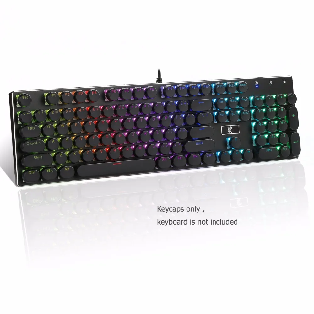 round retro vintage punk keycaps