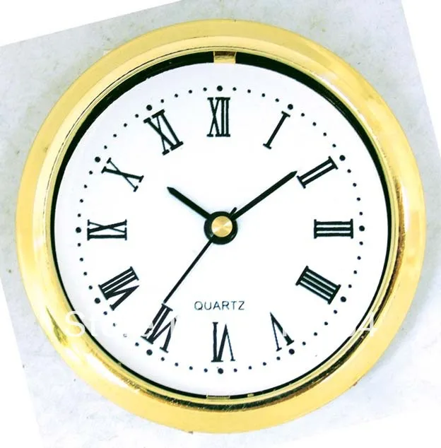 Вставляемые часы с головкой 60 мм(04а) части часов, Золотая граница, Римский номер для часов carft, 5 шт./партия