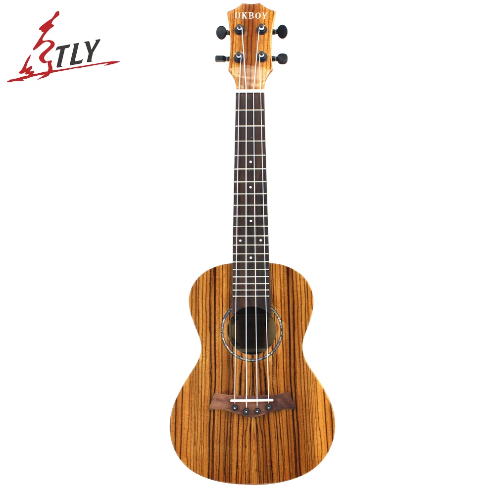 Eastun 23 "глянцевый Ukelele палисандр гриф 4 Strings Гавайский мини гитара Зебра укулеле Уке