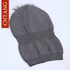 Autumn Winter Knitted Wool Hats For Women Fashion Pompon Beanies Fur Hat Female Warm Caps With Natural Genuine Raccoon Fur Cap 6