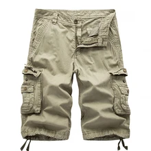 Бренд мужские шорты Карго Лето г. армия военная Униформа Тактический Homme шорты для женщин Повседневное сплошной мульти карман мужской карго