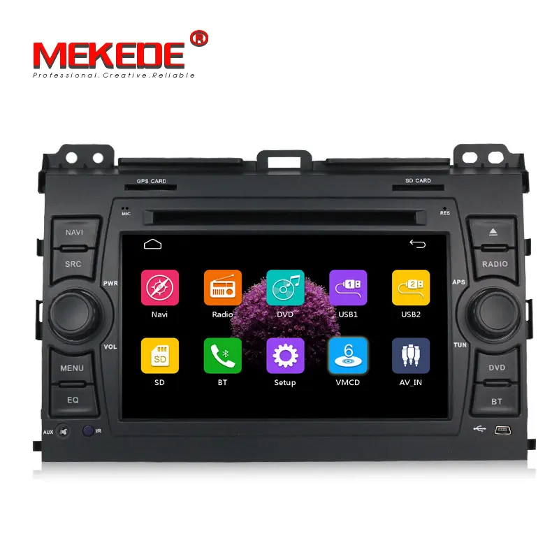 

MEKEDE Wince 6.0 FM BT Car DVD Multimedia Player Radio Stereo PC Support 3G For Toyota Land Cruiser Prado 120 2002-2009