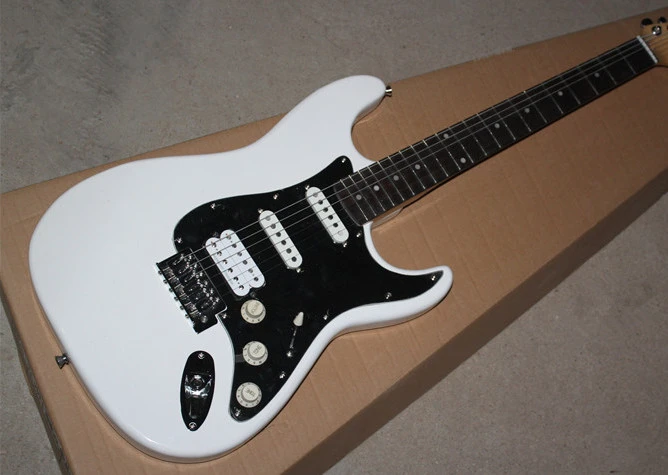 White and black guitar Clearance