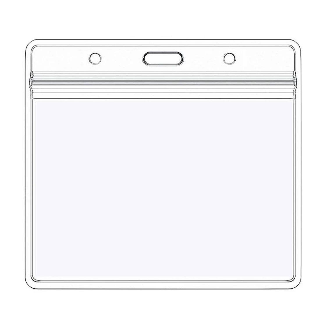 Пластик горизонтальные бэйдж с именной меткой футляры для идентификационных карт, 50 частей, Clear