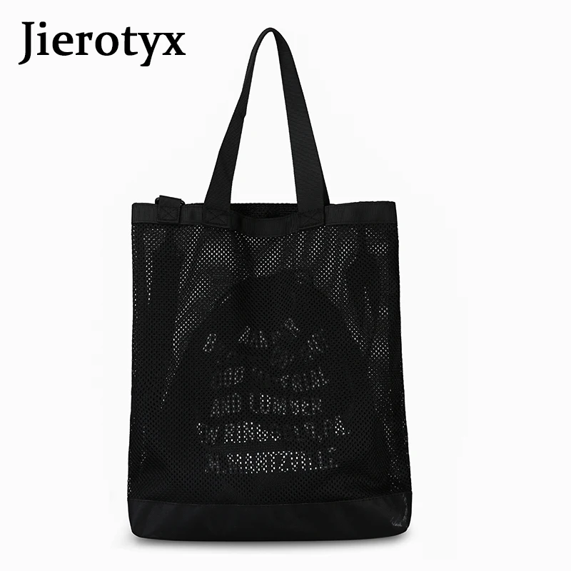 JIEROTYX Сексуальная сетчатая Наплечная Сумка В Стиле Хип хоп повседневная женская