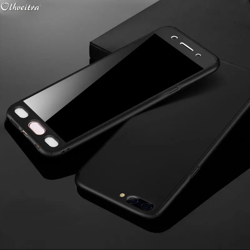 

360 Full Coverage Case For Oneplus 5 Oneplus 5T Protective Phone Coque Case Accessories + Tempered Glass Film For One Plus 5 5T