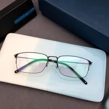 Винтажные стильные очки Бизнес титановая оправа для очков для мужчин Oculos близорукость прописные очки для женщин отправить клип бесплатно