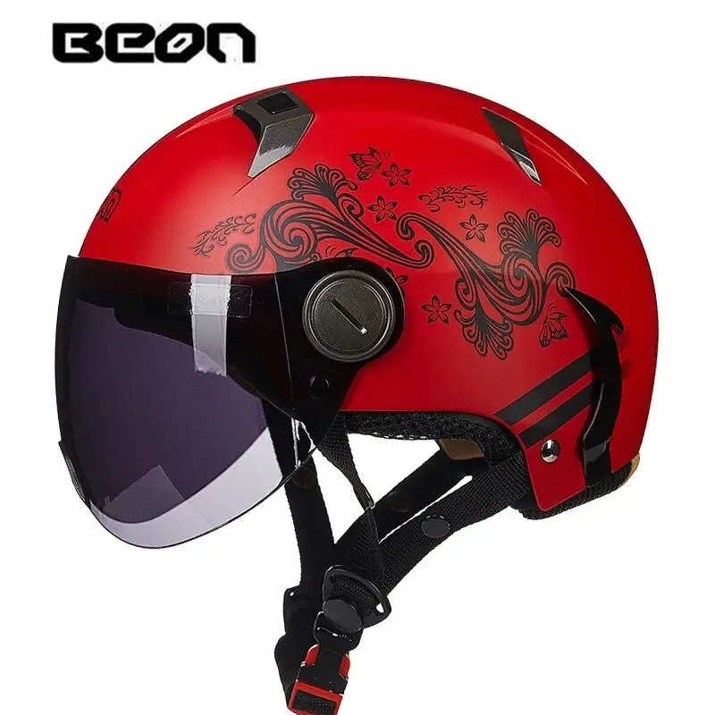 Ретро Скутер половина шлем мотоциклетный шлем четыре сезона универсальный честный мотоцикл capacete Электрический автомобильный шлем - Цвет: 11