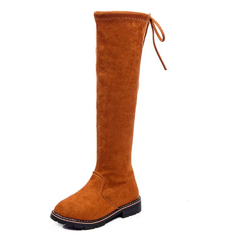 

2018 New arrive flannel cloth children's boots Rubber boots Over knee long boots for girls casual kids fashion boots women shoes