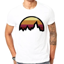 Summer Popular T-shirt men clothing top quality fashion men’s t shirt vintage mountain sun icon printed casual t-shirt men brand