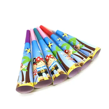 

Disney Little Pirate 6pcs/lot Cartoon Trumpet Boy Birthday Party Toy Horn Event Party Noise Maker Pirate Theme Horn Supply